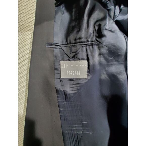 Hickey Freeman Barneys New York Blazer Jacket‎ Mens 48 Blue Check Wool Formal - Picture 5 of 10
